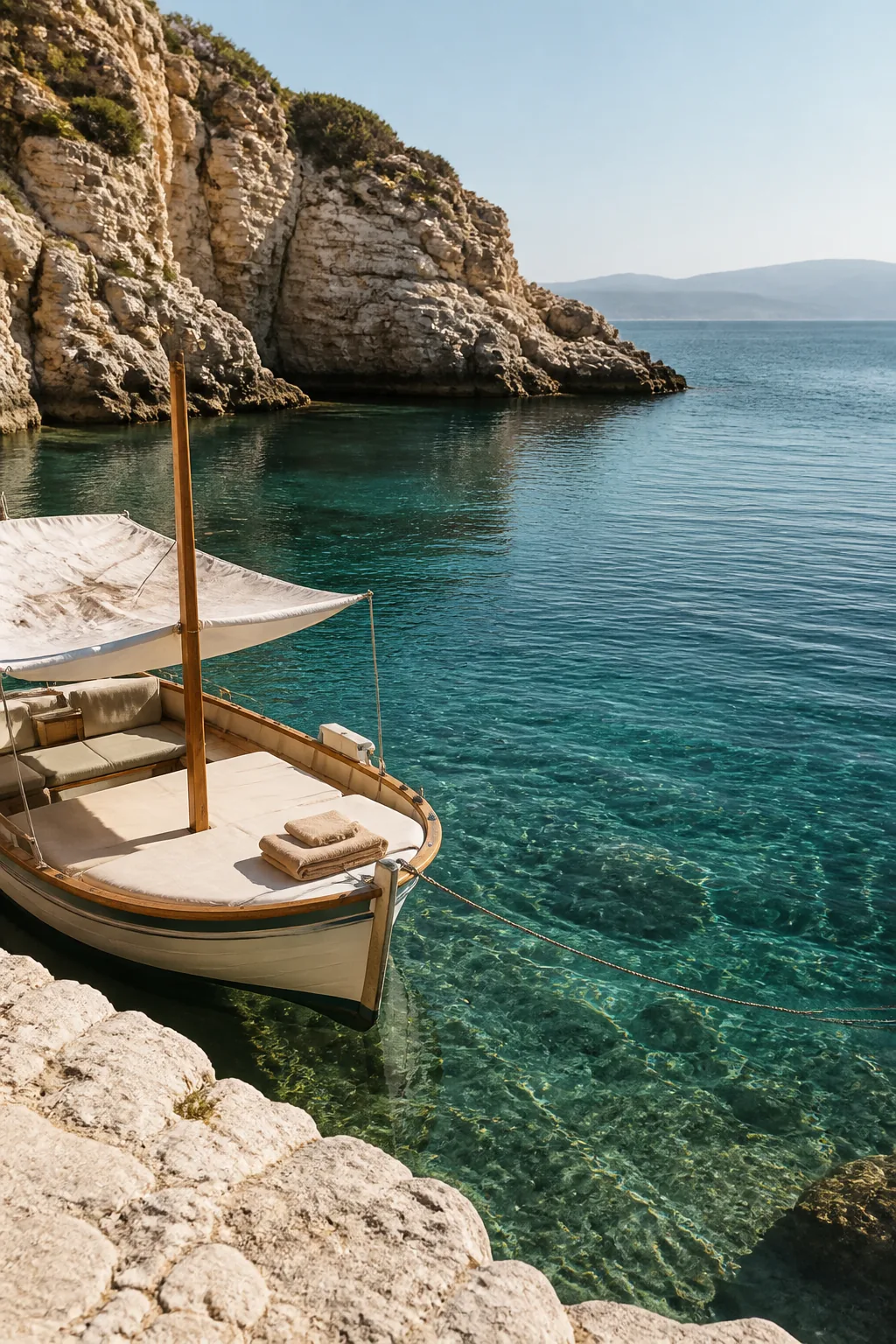 Swimming in clear Aegean water