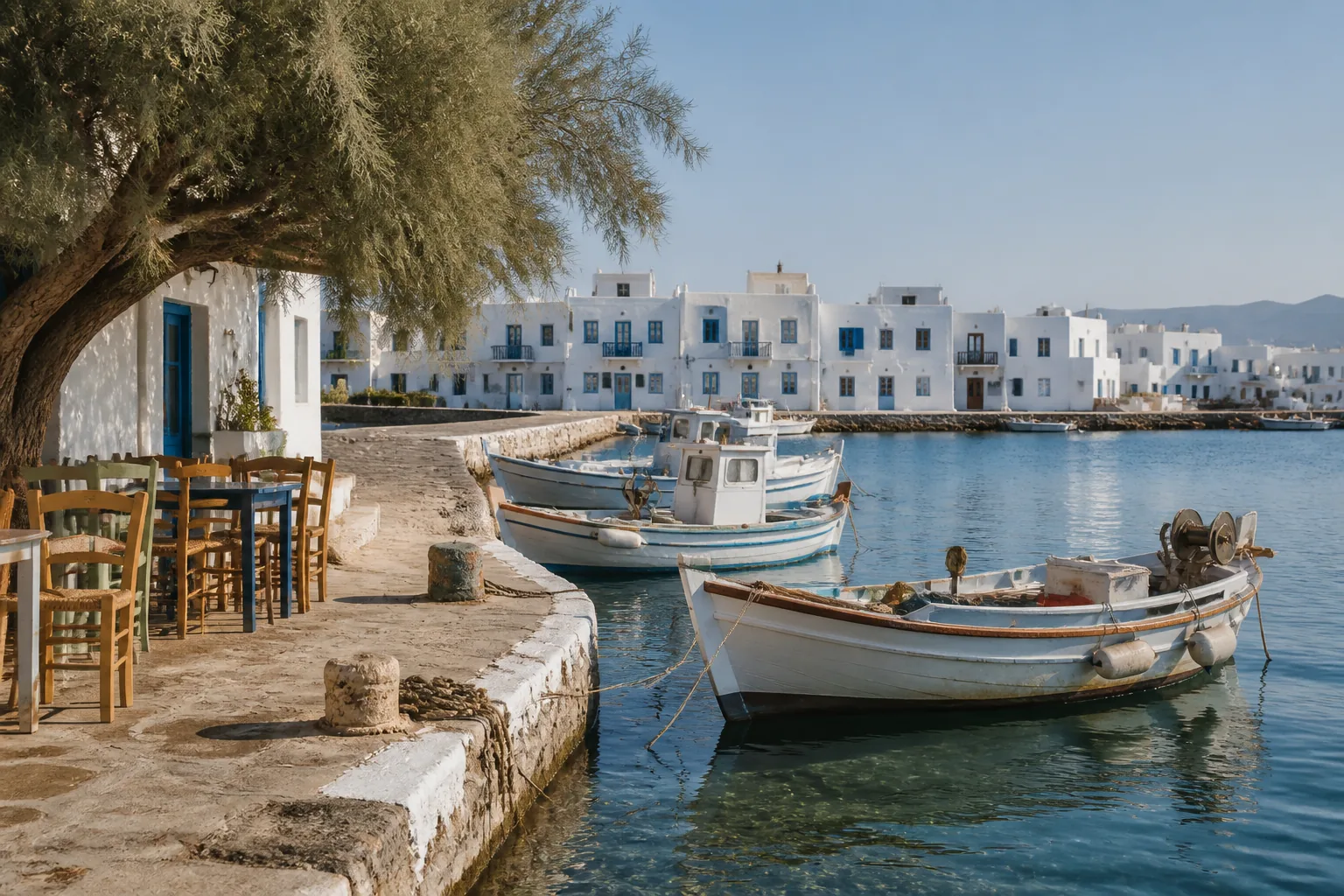 A harbour village on the water
