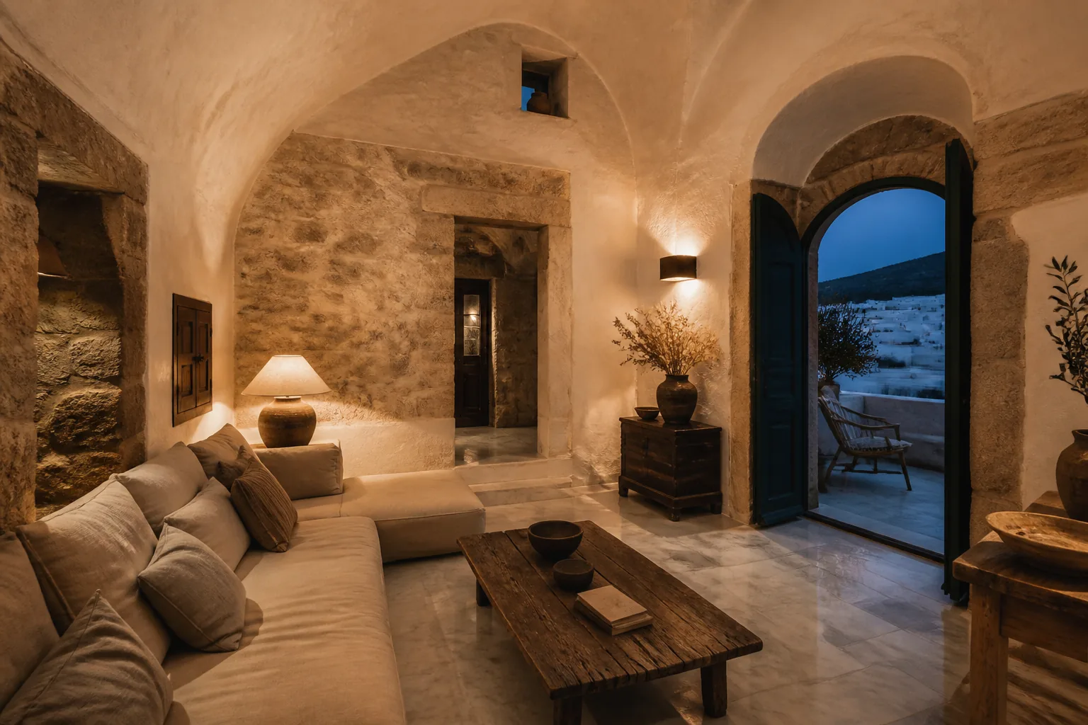 The vaulted salon